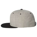 Yupoong 6089M Flat Bill Snapback - Heather Grey/Black