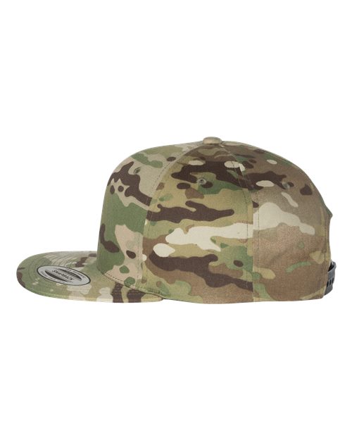 6089M Flat Bill Snapback - Multicam Green
