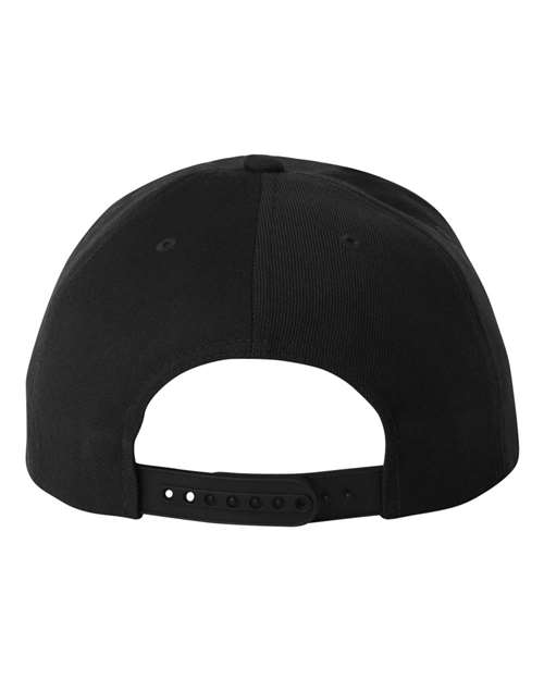 6089M Flat Bill Snapback - Black