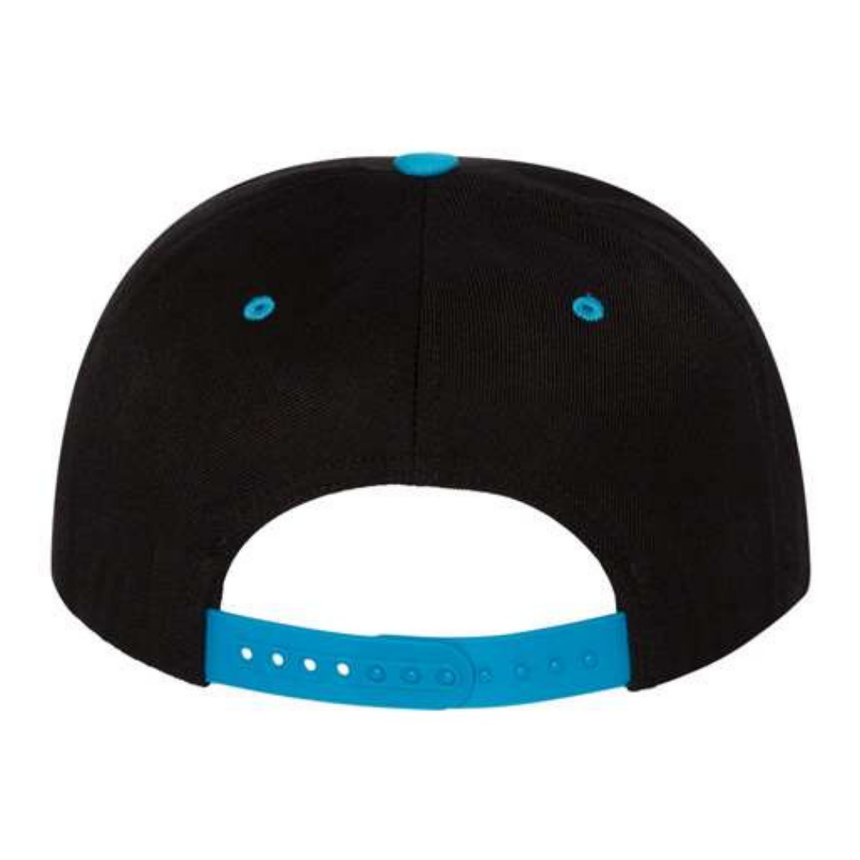 Yupoong 6089M Flat Bill Snapback - Black/Teal
