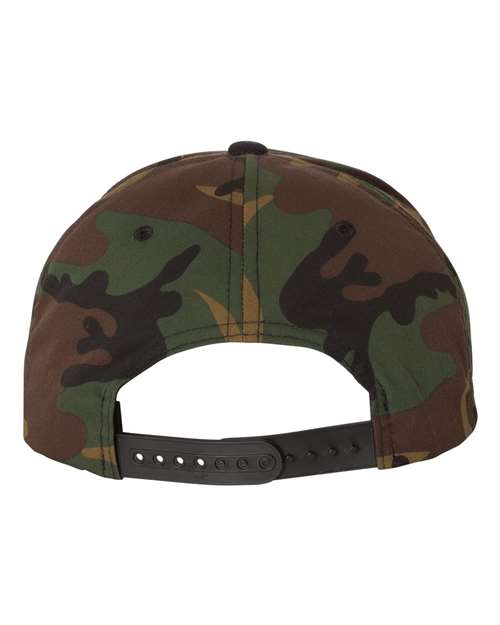 6089M Flat Bill Snapback - Camo/Black