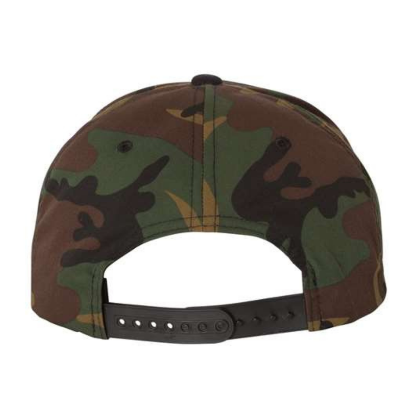 Yupoong 6089M Flat Bill Snapback - Camo Black