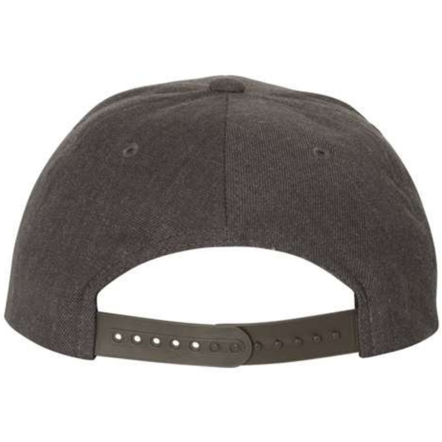 Yupoong 6089M Flat Bill Snapback - Dark Heather