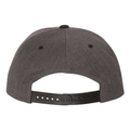 Yupoong 6089M Flat Bill Snapback - Dark Heather/Black