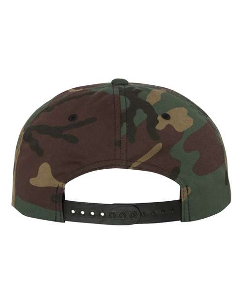 6089M Flat Bill Snapback - Green Camo