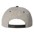 Yupoong 6089M Flat Bill Snapback - Heather Grey/Black