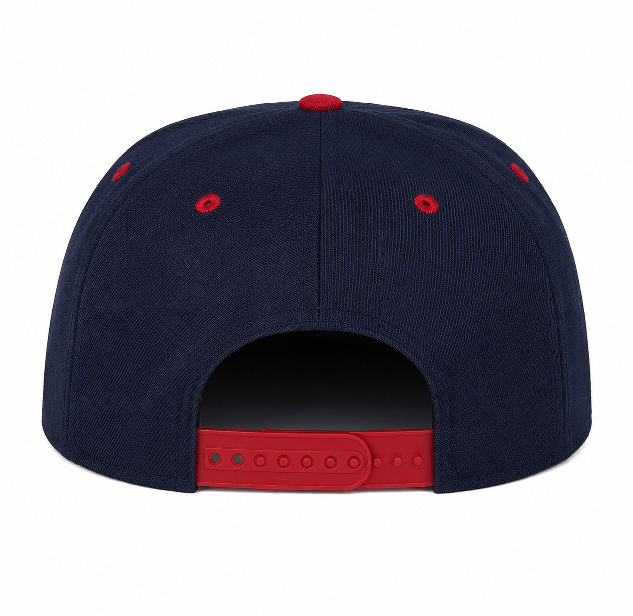 6089M Flat Bill Snapback - Navy/Red