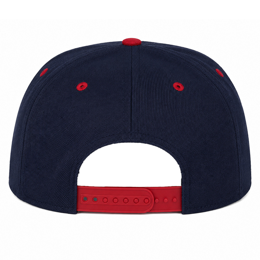Yupoong 6089M Flat Bill Snapback - Navy/Red