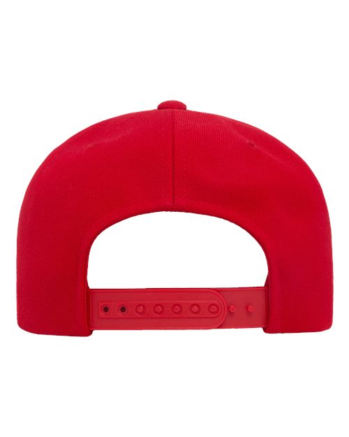 6089M Flat Bill Snapback - Red