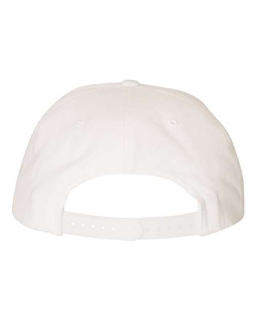 6089M Flat Bill Snapback - White