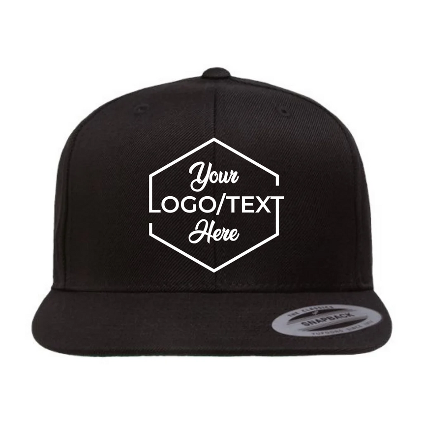 Yupoong 6089M Flat Bill Snapback - Black