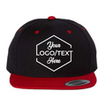 Yupoong 6089M Flat Bill Snapback - Black/Red
