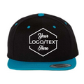 Yupoong 6089M Flat Bill Snapback - Black/Teal