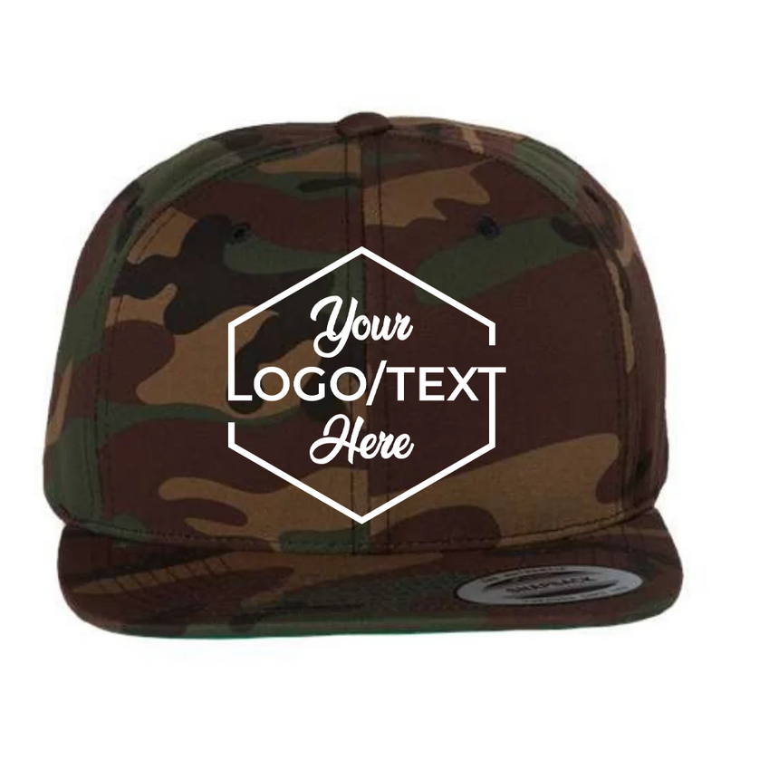 Yupoong 6089M Flat Bill Snapback - Green Camo
