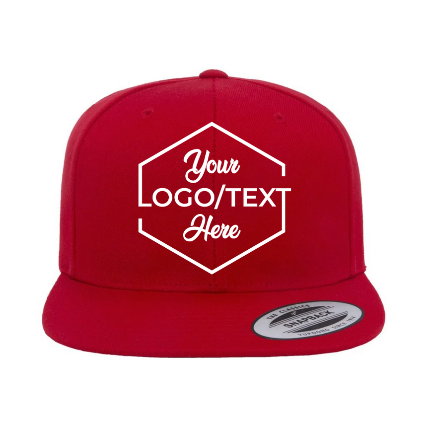Yupoong 6089M Flat Bill Snapback - Red