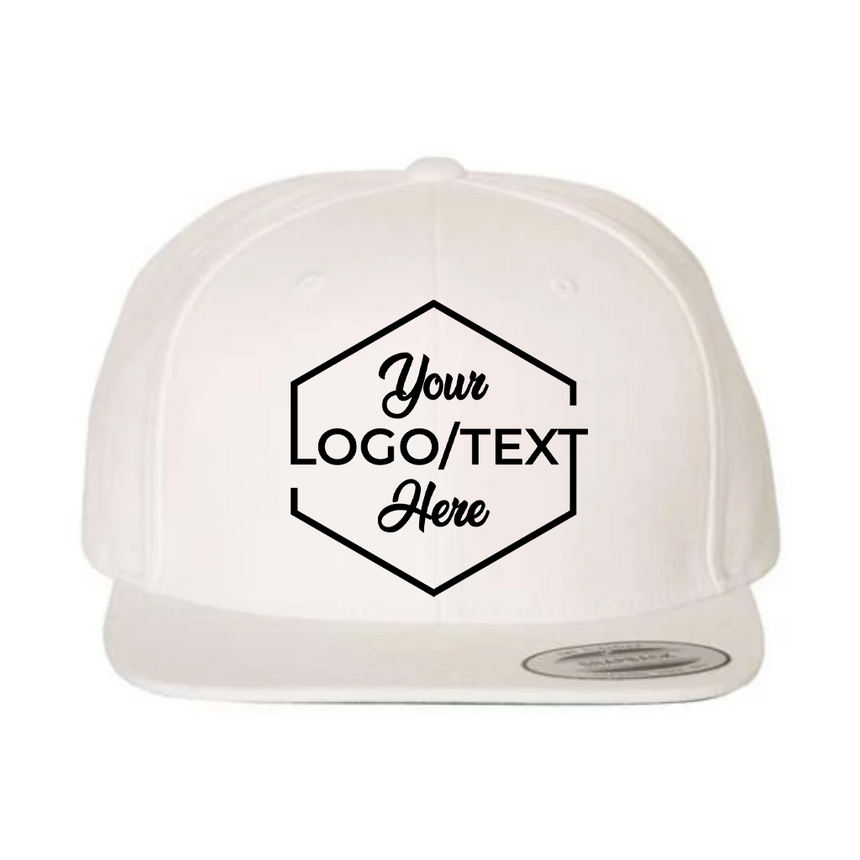 Yupoong 6089M Flat Bill Snapback - White