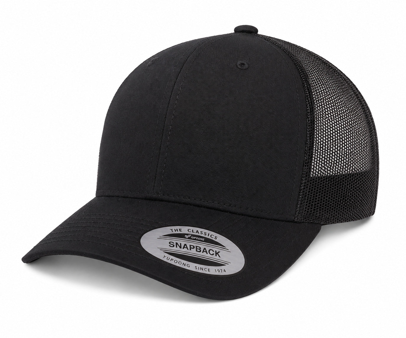 Retro Trucker Cap - 6606 - Black
