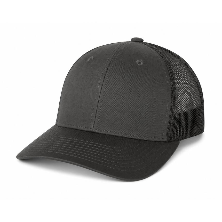 6606 Trucker Snapback - Charcoal/Black