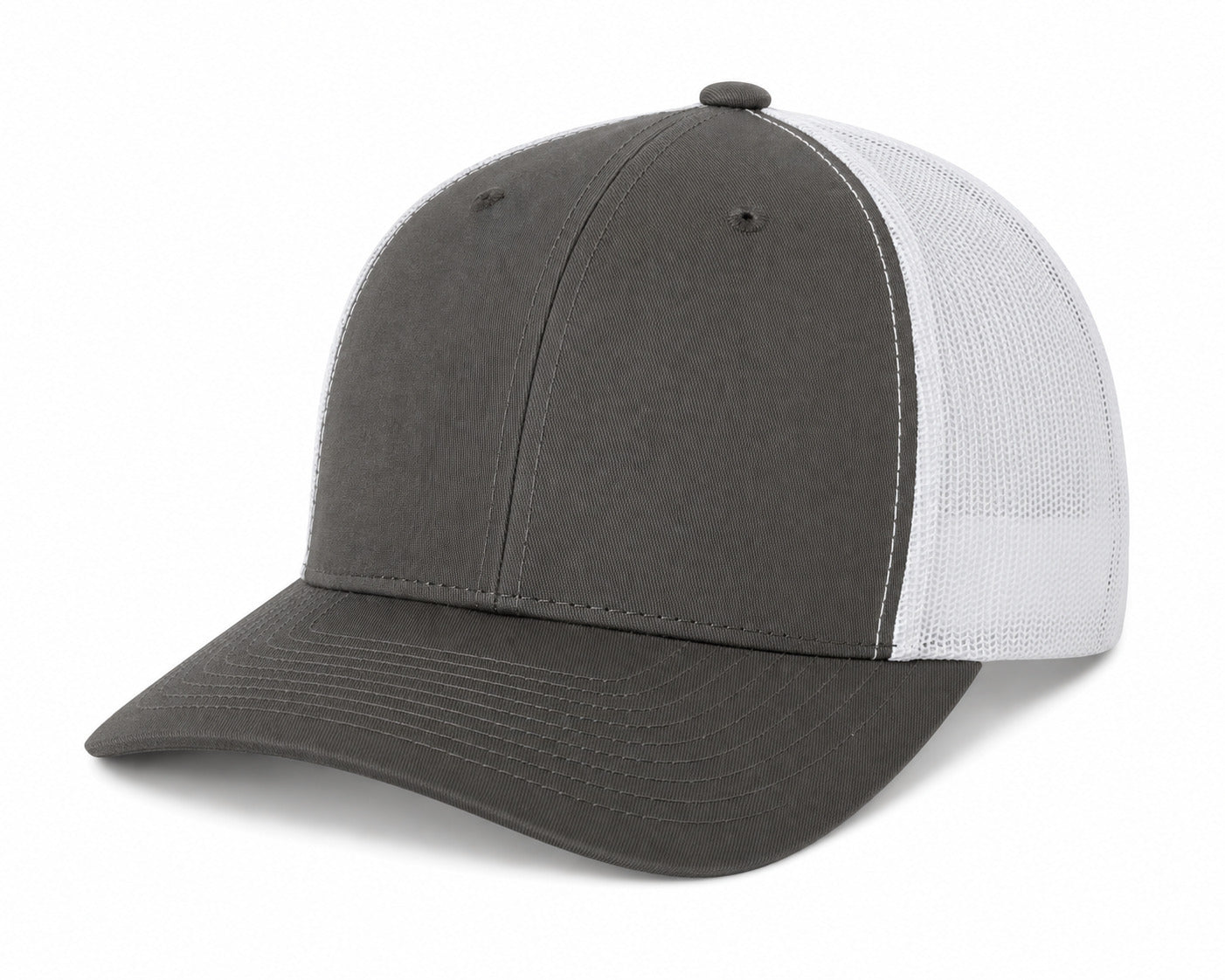 Retro Trucker Cap - 6606 - Charcoal/White