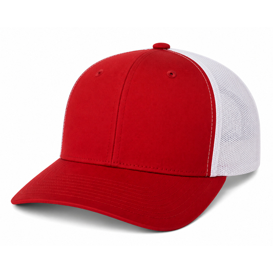 6606 Trucker Snapback - Red/White