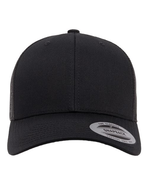 Retro Trucker Cap - 6606 - Black
