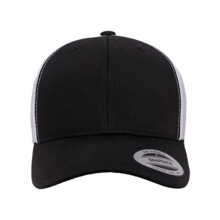 6606 Trucker Snapback - Black/White