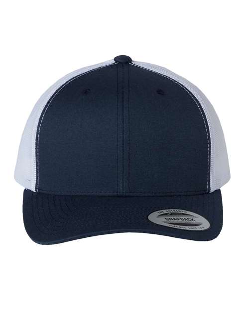 Retro Trucker Cap - 6606 - Navy/White
