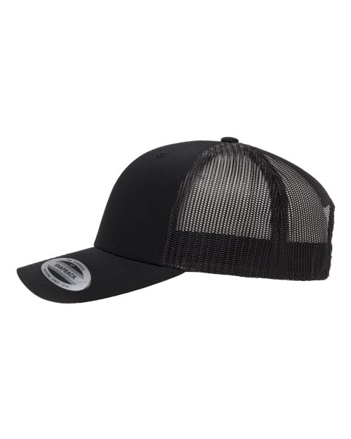 Retro Trucker Cap - 6606 - Black