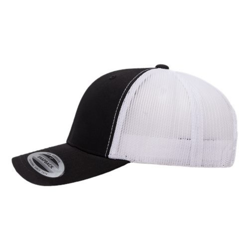 6606 Trucker Snapback - Black/White