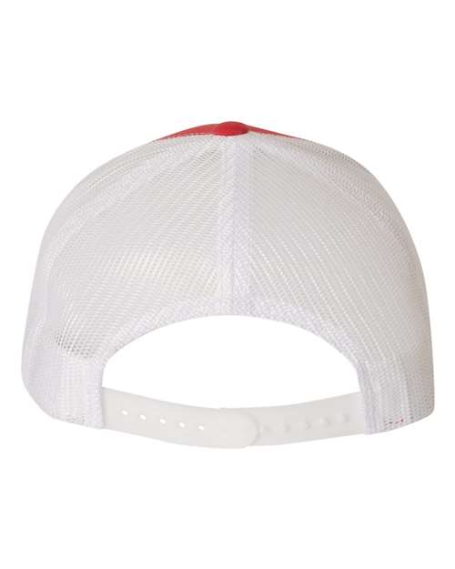 Retro Trucker Cap - 6606 - Red/White