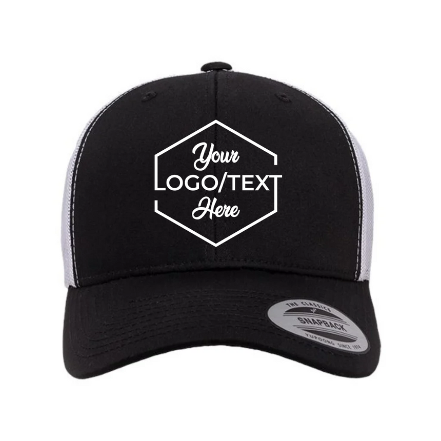 6606 Trucker Snapback - Black/White