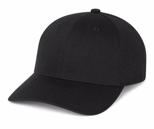 Premium Curved Bill Snapback Cap - 6789M - Black