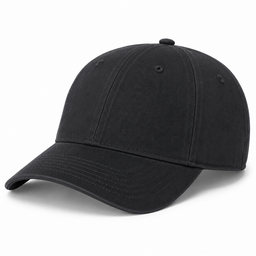 Premium Curved Bill Snapback Cap - 6789M - Black