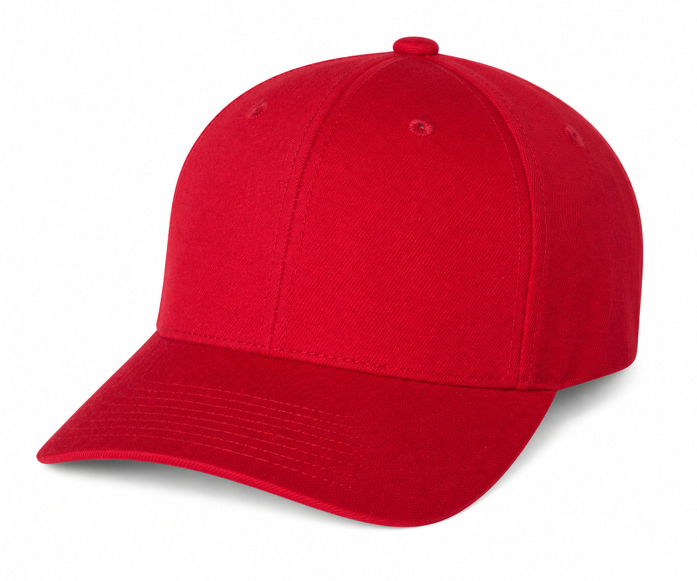 Premium Curved Bill Snapback Cap - 6789M - Red