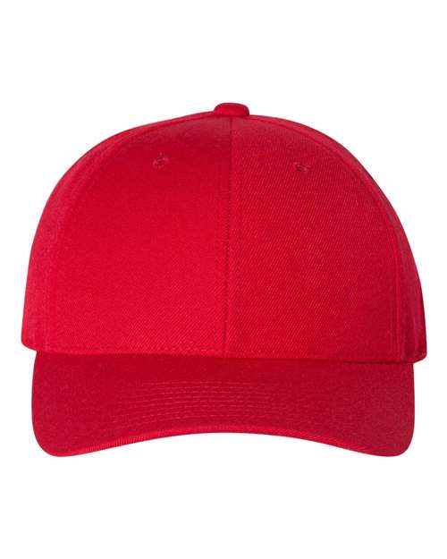 Premium Curved Bill Snapback Cap - 6789M - Red
