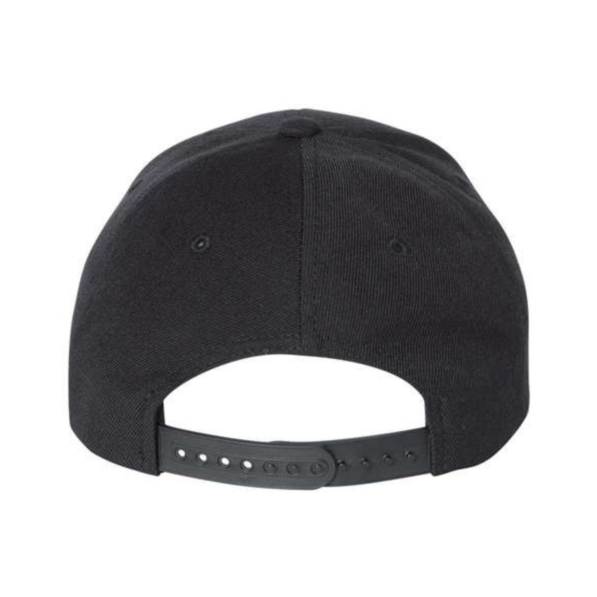 Premium Curved Bill Snapback Cap - 6789M - Black