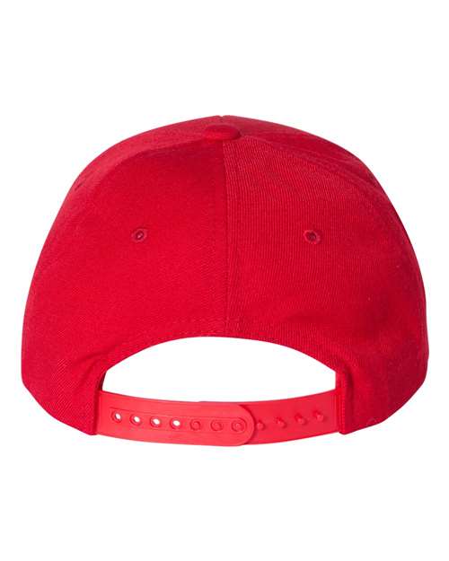 Premium Curved Bill Snapback Cap - 6789M - Red