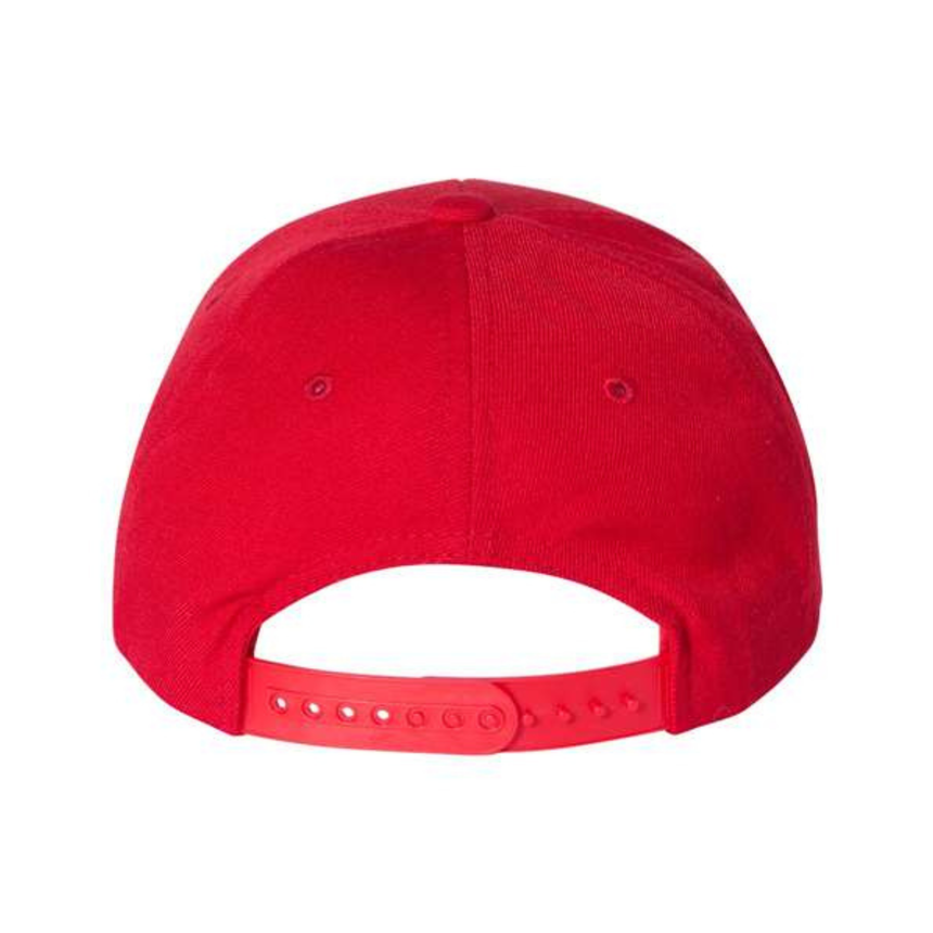Premium Curved Bill Snapback Cap - 6789M - Red