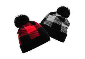 Decky 8028 Buffalo Plaid Pom Beanie